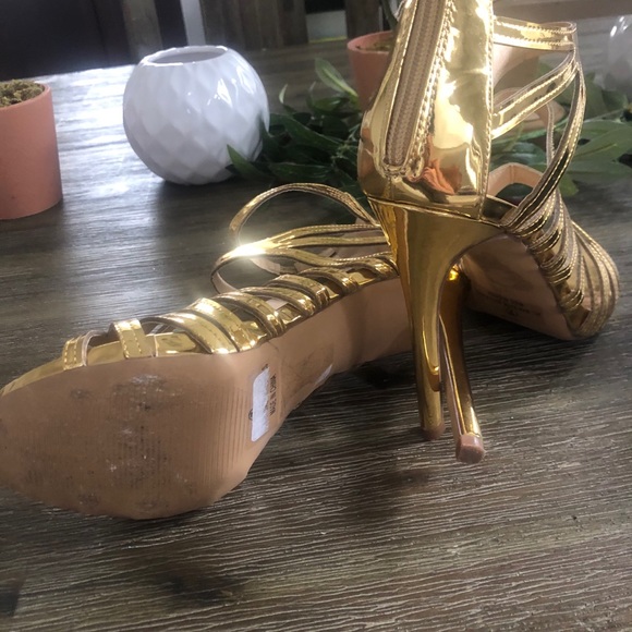 Gold Caged Heels - Picture 4 of 4